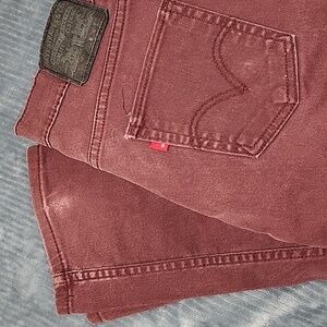 Levi's 511 jeans sz 30x32 maroon straight leg